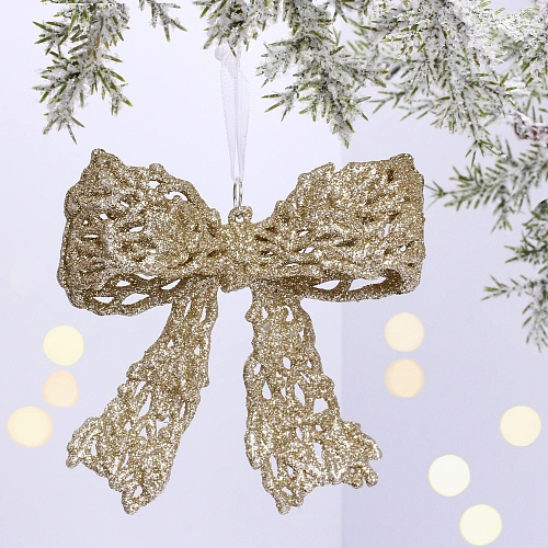 Подвеска "Чудесный бантик" 12*10 см, темное золото