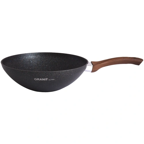 Сковорода Wok 28*9,5см с ручкой "Granit ultra" (blue) свкгг280а