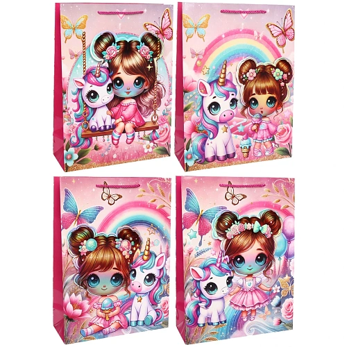 Пакет подарочный "Моя единорожка" 31*42*12 см