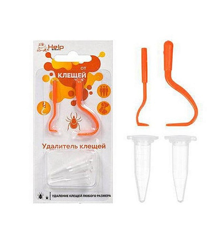 HELP Удалитель КЛЕЩЕЙ 2 шт в уп (пластик) (отгрузка кратно 48шт.) /48