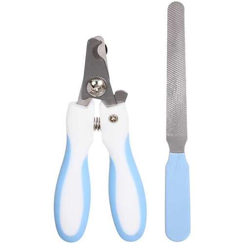 Набор для груминга Великолепный  Бро, когтерез и пилка, цвет белыйголубой  (блистер U)_4