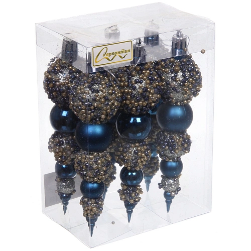 Набор украшений SHINE Fairy tale 14 см (6 шт), night blue_5