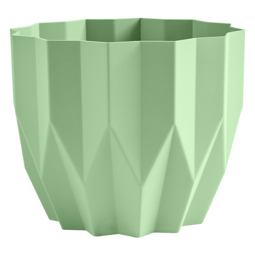 Кашпо для цветов пластиковое 0,8л d-13см "Геометрия" Мята 