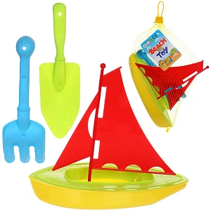 Набор для игры в песочнице "Парусник", 21*9*18 см, 3 предмета