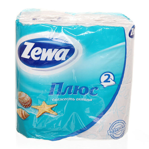 Бумага туалетная ZEWA ОКЕАН.СВЕЖ 4 РУЛ 1*24