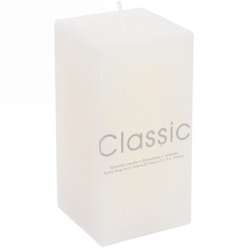 Свеча "Classic" 5*5*10см цвет белый ZD-143