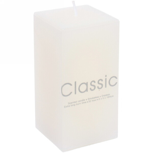 Свеча "Classic" 5*5*10см цвет белый ZD-143
