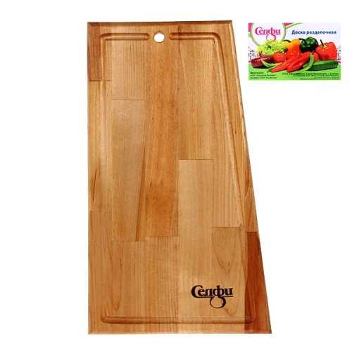 Доска разделочная "Парус" большая с желобом 38*22*1,8см 