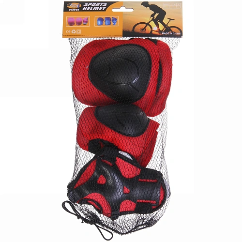 Защита комплект универсальный KL-221 (колени,локоть,кисть,4-7 лет) цвкрасный_6