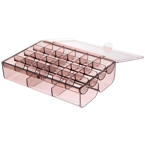 Органайзер для хранения ТАРТИ ТАН, цвет прозрачный, два отделения1318555см (упаковка коробка)_6