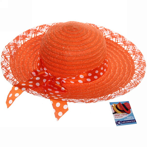 Шляпа женская с широкими полями TiraMiSu- Афина, микс  цветов, р58, ширина полей 10 см_23