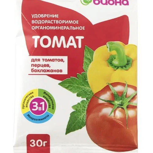 Водорастворимое удобрение  Биона - Томат-Перец, 30г,
