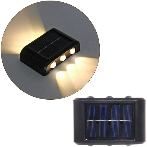 Фонарь садовый "Sunshine" 9*6*2,5 см, 6 LED на солнечной батарее (свечение теплый белый)