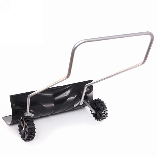 Движок для снега пластиковый 660330 мм, на колесах с металлической П-образной ручкой_8