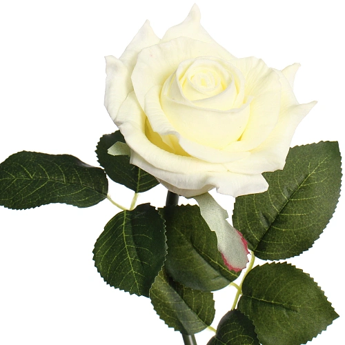 Цветок искусственный Natur 50см Роза белая_6