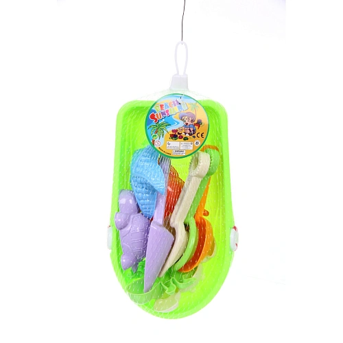 Набор для игры в песочнице Лодочка, 24157 см, 10 предметов, микс_7