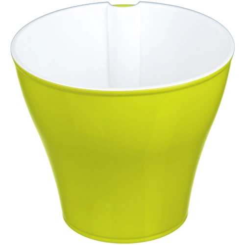 Кашпо для цветов пластиковое 1л d-14см "Афина" со вставкой киви