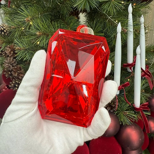 Ёлочное украшение "DIAMOND - Shine" 6,8*3,8*11,4 см, Красный