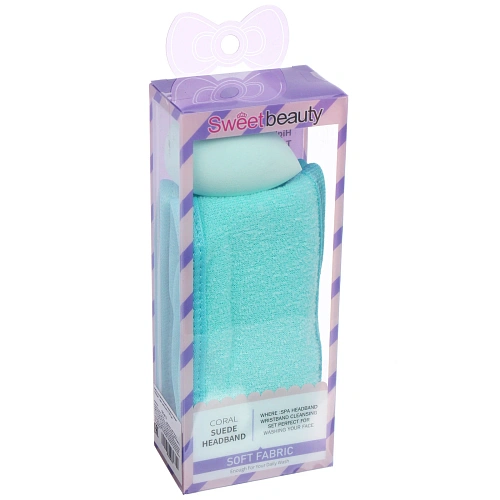 Набор косметический повязка и спонж FRIDA, цвет мятный, 17,57см_7