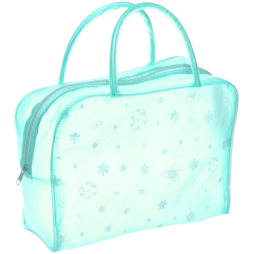 Косметичка "Adventure - Feathers", ромашки, цвет мятный 24*17см✦