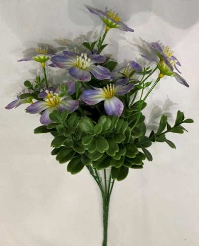 Искусственные цветы "Волшебство лета" 30см Лютики 10 цветков сиреневые