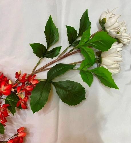 Цветок искусственный "Natur" 67см Пион красный