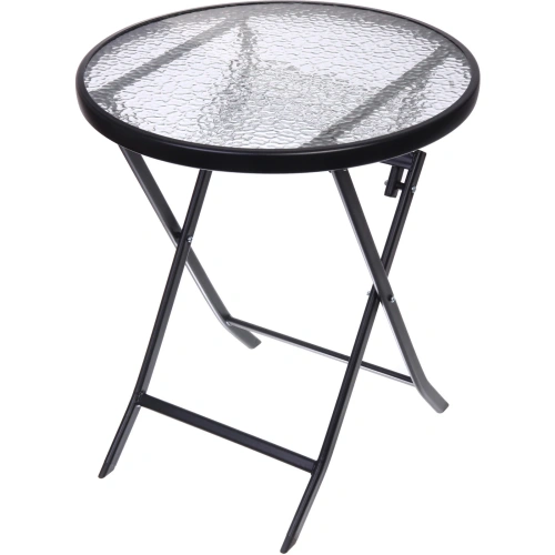 Стол складной круглый "Дачная симфония" DS-R60G, 60*70 см, черный