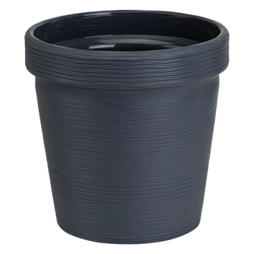 Кашпо для цветов пластиковое 1,1л d-13 см "Терра" Антрацит 