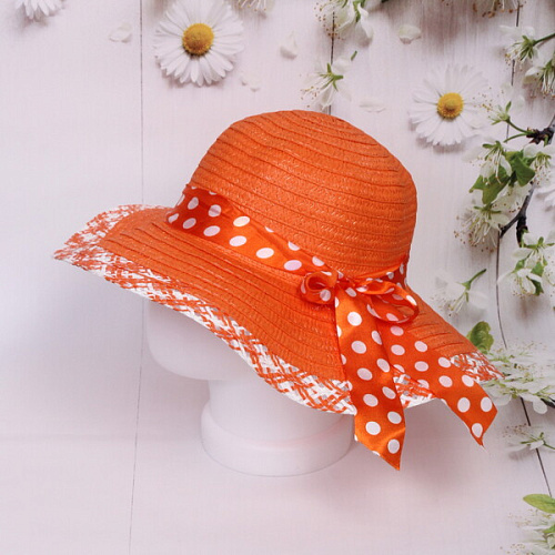 Шляпа женская с широкими полями TiraMiSu- Афина, микс  цветов, р58, ширина полей 10 см_26