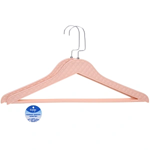 Плечики для одежды 2шт "ФРАТТО", цвет пудровый, 44*24см (Лейбл Селфи)