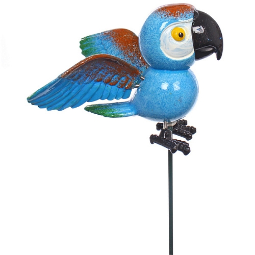 Фигура на спице "Тропический попугай" 13*8*60 см