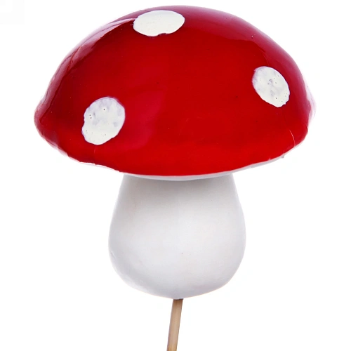 Фигура на спице "Мухомор" 6*5 см (общ. высота 10 см)