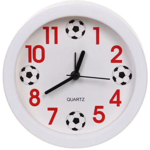 Будильник "Футбол" 12*4см белый