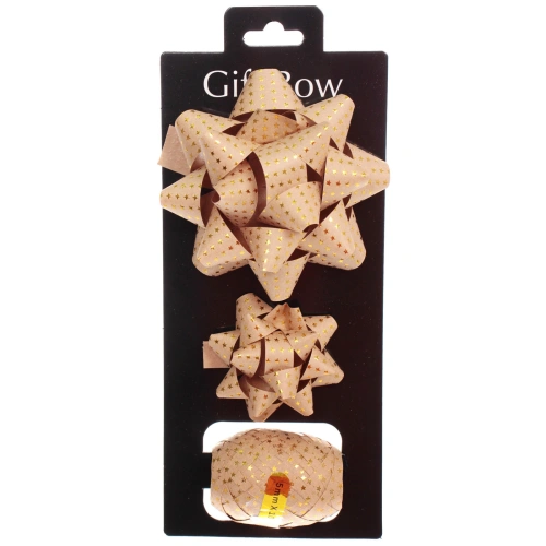 Набор для декорирования "Звездное небо" бант 1,7см, бант 1 см, лента 5мм (10м), Золото