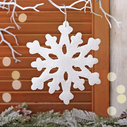 Украшение новогоднее "Предвестница зимы" 15 см, Белый