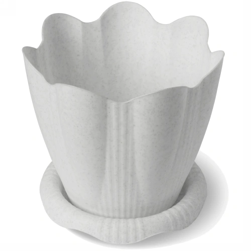 Горшок для цветов пластиковый 3л d-20см "Эдельвейс" с поддоном мраморный С192М