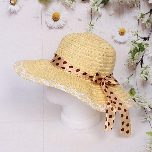 Шляпа женская с широкими полями TiraMiSu- Афина, микс  цветов, р58, ширина полей 10 см_9