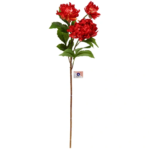 Цветок искусственный Natur 67см Пион красный_5