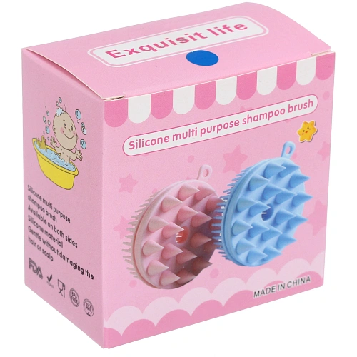 Щетка для вычесывания шерсти двухстороняя Счастливый хвост!, цвет голубой, 84см (коробка)_5