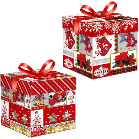Коробка подарочная "Коробка чудес" 30*30*30 см, Red