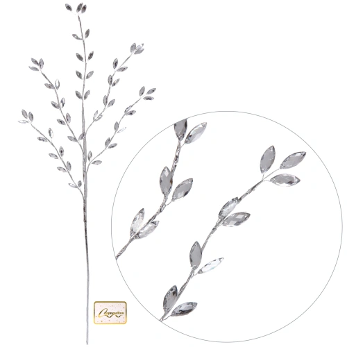Ветка декоративная "Элегантный стиль" 80 смм, Серебро
