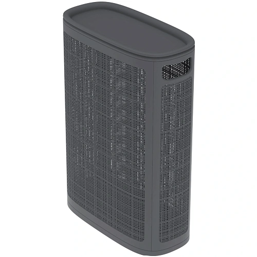 Корзина для белья Лён 45л плетёная 43×20×60см графит