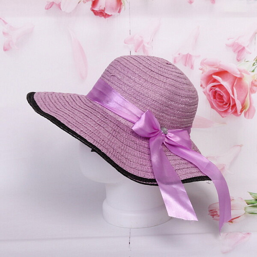 Шляпа женская с широкими полями TiraMiSu- Бэлла, микс 6 цветов, р58, ширина полей 11 см_29