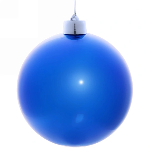 Новогодний шар 30 см Глянец, синий_3