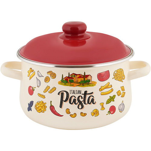 Кастрюля эмалированная 4л коническая "Pasta ITALIAN" Appetite