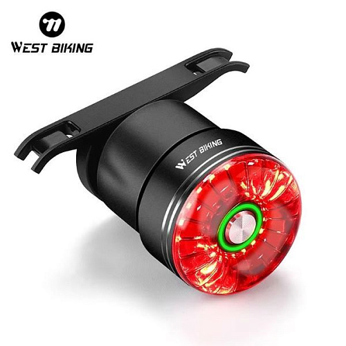 Фонарь велосипедный, задний West Biking YP0701395 (аккум. 400 mAh, Type-C)