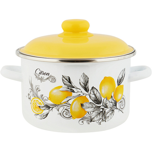 Кастрюля эмалированная 5,5л "CITRON" Appetite