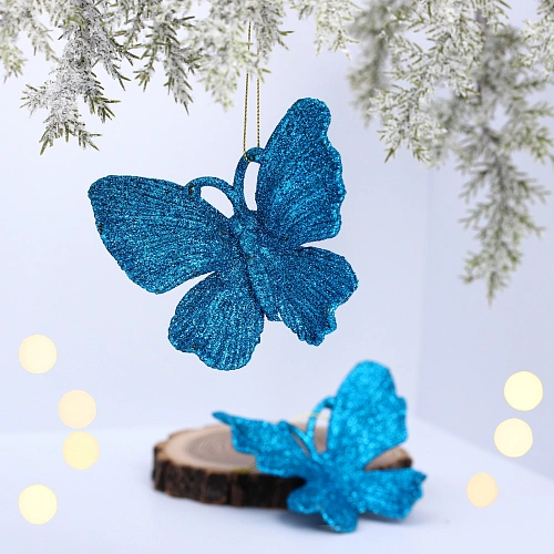 Подвеска "Волшебная бабочка" 11 см (набор 2 шт), Голубой