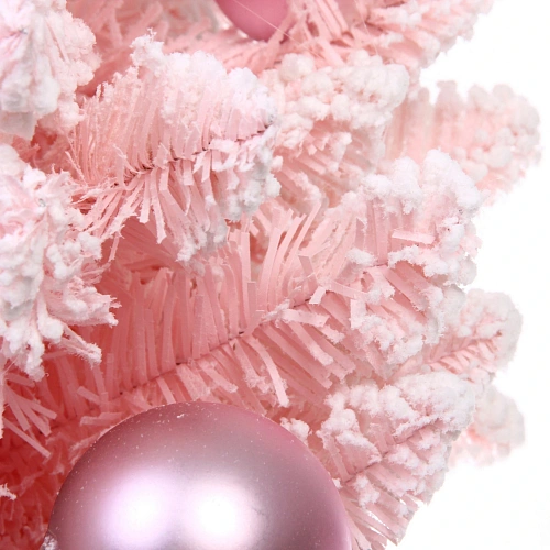Елка декоративная Нежность 90 см, ПВХ с белым напылением (136 веток), Розовый_6
