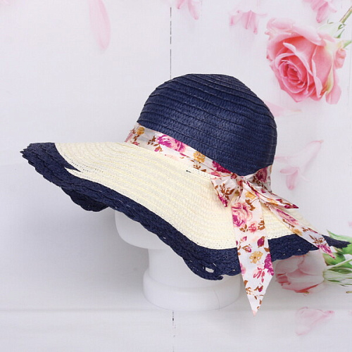 Шляпа женская с широкими полями TiraMiSu- Аврора, микс 3 цвета , р58, ширина полей 12 см_20